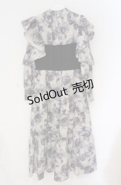 画像3: axes femme / グラデーションローズ柄ワンピース  クロ O-25-10-31-3032-AX-OP-IG-OS