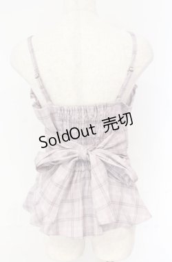 画像3: axes femme POETIQUE / リボンチェックフリルビスチェ  ピンク O-25-10-31-3035-AX-TO-IG-OS