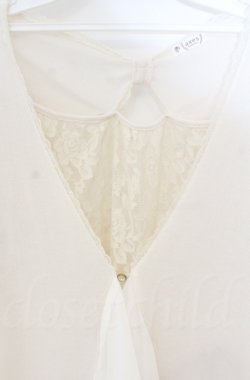 画像2: axes femme / バックレースロングカーディガン  アイボリー O-25-10-31-3036-AX-TO-IG-OS