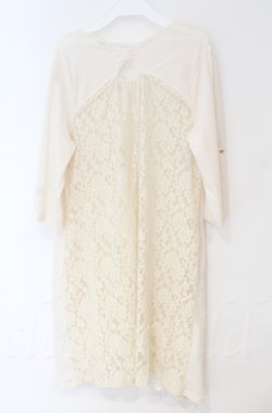 画像3: axes femme / バックレースロングカーディガン  アイボリー O-25-10-31-3036-AX-TO-IG-OS