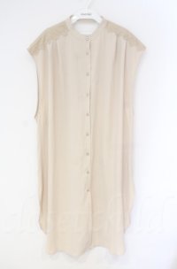 axes femme / バックレースアップロングジレ  アイボリー O-25-10-31-3038-AX-TO-IG-ZT322