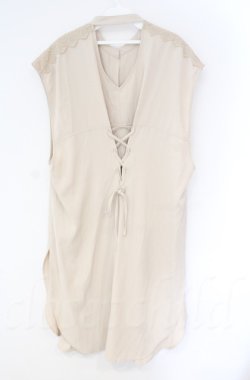 画像3: axes femme / バックレースアップロングジレ  アイボリー O-25-10-31-3038-AX-TO-IG-OS