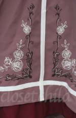 画像2: 【SALE】axes femme / 薔薇刺繍フィッシュテールスカート  ピンク×ワイン O-25-10-31-3039-AX-SK-IG-ZT205 (2)