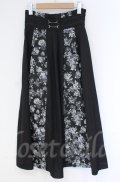axes femme / フラワージャガード切替スカート  クロ O-25-10-31-3040-AX-SK-IG-OS