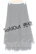 axes femme / シフォンローズチュールスカート  クロ O-25-10-31-3042-AX-SK-IG-OS