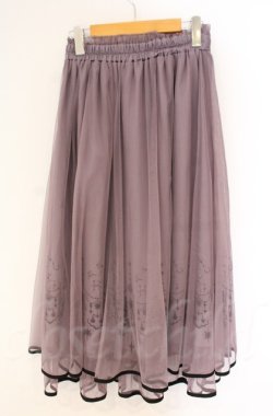 画像2: axes femme / ステラートフロッキーPTスカート  ラベンダー O-25-10-31-3043-AX-SK-IG-OS