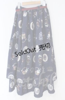 画像3: 【SALE】axes femme / アンティークフルーツ柄スカート  ネイビー O-25-10-31-3044-AX-SK-IG-ZT101
