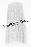 axes femme / レースサーキュラースカート  グレー O-25-10-31-3045-AX-SK-IG-OS