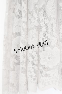 画像2: axes femme / レースサーキュラースカート  グレー O-25-10-31-3045-AX-SK-IG-OS