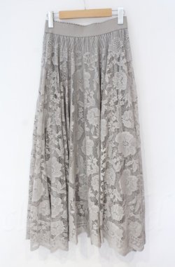 画像3: axes femme / レースサーキュラースカート  グレー O-25-10-31-3045-AX-SK-IG-OS