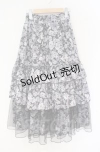 axes femme / フルールPTティアードスカート  クロ O-25-10-31-3046-AX-SK-IG-ZT101