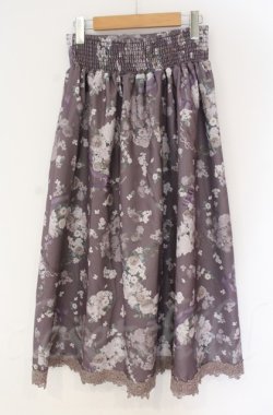 画像2: axes femme / ローズリース柄スカート  パープル系 O-25-10-31-3048-AX-SK-IG-OS