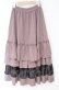 画像3: axes femme / レース使いティアードスカート  ピンク×クロ O-25-10-31-3052-AX-SK-IG-OS (3)
