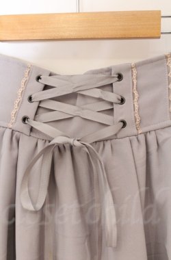 画像2: axes femme POETIQUE / バックフリルレースアップスカート  グレー O-25-10-31-3053-AX-SK-IG-OS