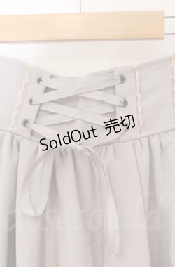 画像2: axes femme POETIQUE / バックフリルレースアップスカート  グレー O-25-10-31-3053-AX-SK-IG-OS