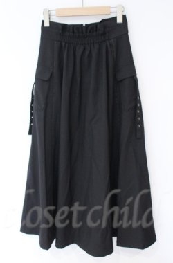 画像3: axes femme / ジップ付パイピングスカート  クロ O-25-10-31-3054-AX-SK-IG-OS