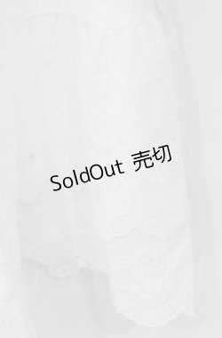 画像3: axes femme / ティアードコットンレーススカート  シロ O-25-10-31-3056-AX-CO-IG-OS