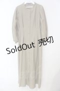 【SALE】axes femme / ノーカラーシャツワンピース  カーキベージュ O-25-10-31-3006-AX-OP-IG-ZT066
