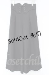 axes femme / 連ボタンハイウエストパンツ  クロ O-25-10-31-3060-AX-PA-IG-OS