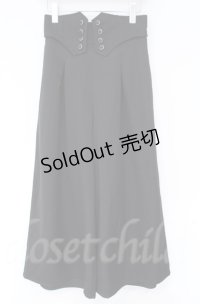 axes femme / 連ボタンハイウエストパンツ  クロ O-25-10-31-3060-AX-PA-IG-OS