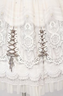 画像2: abilletage / プリンセス柄シフォンスカート(ミディアム)  アイボリー O-25-10-31-3063-GO-SK-IG-OS