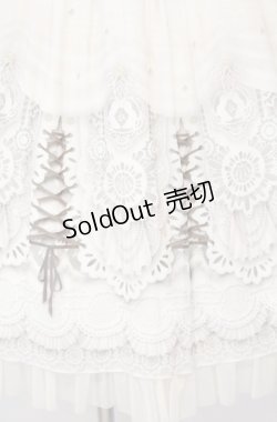 画像2: abilletage / プリンセス柄シフォンスカート（ミディアム）  アイボリー O-25-10-31-3063-GO-SK-IG-OS