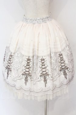 画像3: abilletage / プリンセス柄シフォンスカート(ミディアム)  アイボリー O-25-10-31-3063-GO-SK-IG-OS