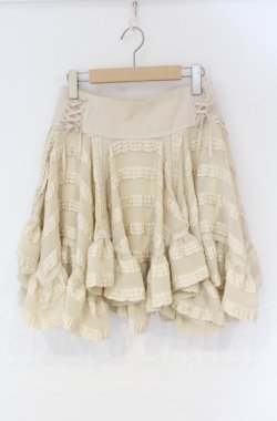画像1: abilletage / イレギュラーヘムスカート  ベージュ O-25-10-31-3062-GO-SK-IG-OS