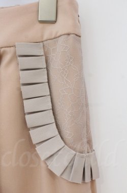 画像2: abilletage / フリルワイドパンツ  ベージュ O-25-10-31-3064-GO-PA-IG-OS