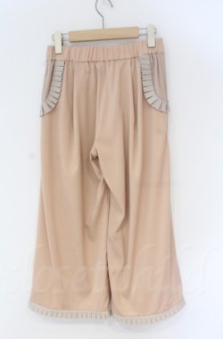 画像3: abilletage / フリルワイドパンツ  ベージュ O-25-10-31-3064-GO-PA-IG-OS
