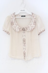 abilletage / 童話の世界 パフスリーブブラウス  アイボリー O-25-10-31-3065-GO-BL-IG-OS