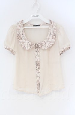 画像1: abilletage / 童話の世界 パフスリーブブラウス  アイボリー O-25-10-31-3065-GO-BL-IG-OS