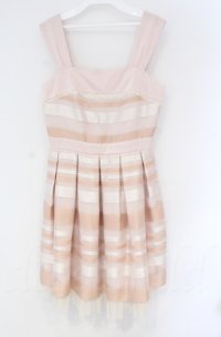 abilletage / マルチボーダージャンパースカート  ピンク O-25-10-31-3066-GO-OP-IG-OS