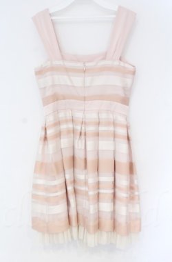 画像3: abilletage / マルチボーダージャンパースカート  ピンク O-25-10-31-3066-GO-OP-IG-OS