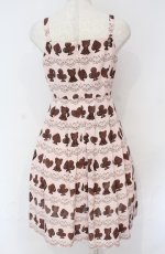 画像3: 【SALE】Emily Temple cute classic / ベアトランプチョコノースリーブワンピース  ピンク O-25-10-31-3068-ET-OP-IG-ZT280 (3)