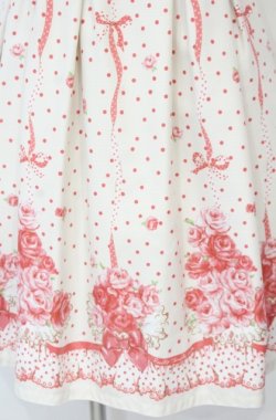 画像2: Emily Temple cute / ROSEブーケバックリボンワンピース  アイボリー×ピンク O-25-10-31-3069-ET-OP-IG-OS