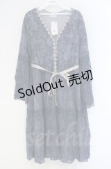 axes femme / 花柄総レースガウンワンピース  ブルー O-25-10-31-3008-AX-OP-IG-OS