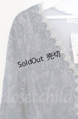 画像2: axes femme / 花柄総レースガウンワンピース  ブルー O-25-10-31-3008-AX-OP-IG-OS