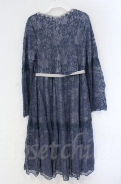 画像3: axes femme / 花柄総レースガウンワンピース  ブルー O-25-10-31-3008-AX-OP-IG-OS