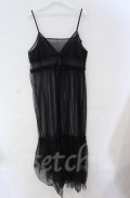 axes femme / シフォンオーバーキャミワンピース  クロ O-25-10-31-3010-AX-OP-IG-OS