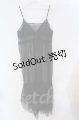 axes femme / シフォンオーバーキャミワンピース  クロ O-25-10-31-3010-AX-OP-IG-OS