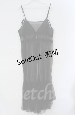 画像3: axes femme / シフォンオーバーキャミワンピース  クロ O-25-10-31-3010-AX-OP-IG-OS