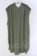axes femme / バックレースアップロングジレ  グリーン O-25-10-31-3012-AX-TO-IG-OS
