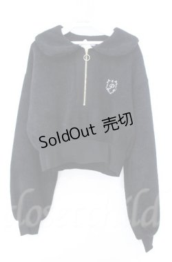 画像1: axes femme POETIQUE / モールニット風クロップドプルオーバー  クロ O-25-10-31-3002-AX-TO-IG-OS