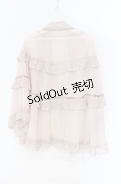 画像4: axes femme / 楊柳シフォンレースショール  ピンク O-25-10-31-3014-AX-TO-IG-ZT023