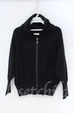 画像1: axes femme / ニットフードパーカー  クロ O-25-10-31-3015-AX-TO-IG-OS