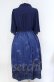 画像2: axes femme / 彼岸花柄ワンピース L ブルー O-25-10-31-3016-AX-OP-IG-OS (2)