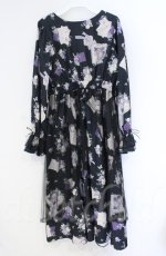 画像3: 【SALE】axes femme / ローズアンダヴィタシオンワンピース  クロ O-25-10-31-3018-AX-OP-IG-ZT248 (3)