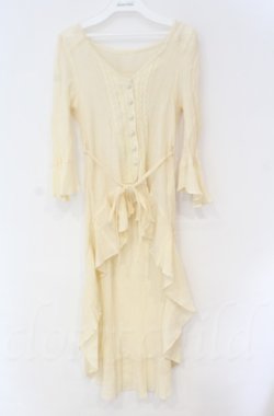 画像1: axes femme / ベルト付イレヘムカーデ  生成り O-25-10-31-3019-AX-TO-IG-OS