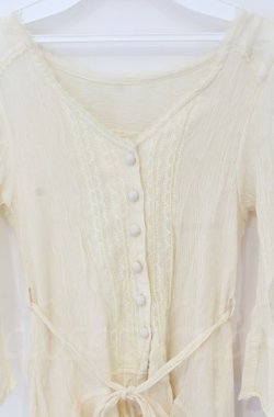 画像2: axes femme / ベルト付イレヘムカーデ  生成り O-25-10-31-3019-AX-TO-IG-OS